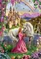 Puzzle Fairy and Unicorn Educa 500 dielov a Fix lepidlo od 11 rokov