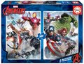 Puzzle Marvel Mania Educa 2x500 dielov a Fix lepidlo od 11 rokov