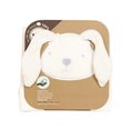 Osuška s kapucňou pre najmenších Classic toTs-smarTrike zajačik 100 % prírodná velúr bavlna biela od 0 mesiacov