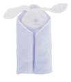 Osuška s kapucňou pre najmenších Classic toTs-smarTrike zajačik 100% prírodná velúr bavlna modrá od 0 mesiacov