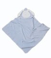 Osuška s kapucňou pre najmenších Classic toTs-smarTrike zajačik 100% prírodná velúr bavlna modrá od 0 mesiacov