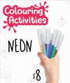 Puzzle vymaľovánky Piráti Colouring Activities v kufríku Educa 100 dielov - maľovanie s neónovými fixkami od 6 rokov
