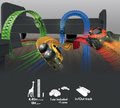 Flexibilná autodráha FleXtreme Discovery Set Smoby 184 dielov dráhy a 440 cm dlhá s elektronickým svietiacim autom od 4 rokov