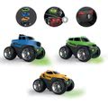 Náhradné autíčko k flexibilnej autodráhe FleXtreme Discovery Set Smoby s troma vymeniteľnými karosériami modrá žltá a zelená od 4 rokov
