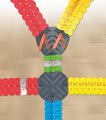 Náhradný diel výhybka k flexibilnej autodráhe FleXtreme Discovery Multi-Circuits Set Smoby 6 dielov k vytvoreniu križovatiek od 4 rokov