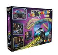 Flexibilná autodráha Flextreme Neon Set Smoby svietiaca v tme v rôznych farbách 2,6 m dlhá 112 dielov s elektronickým autom od 4 rokov