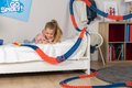 Flexibilná autodráha Spidey Marvel Flextreme Set Smoby s elektronickým autíčkom 184 dielov dráhy 4,40 m dĺžka s pavučinou od 4 rokov