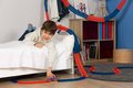 Flexibilná autodráha Spidey Marvel Flextreme Set Smoby s elektronickým autíčkom 184 dielov dráhy 4,40 m dĺžka s pavučinou od 4 rokov