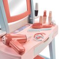Kozmetický stolík so stoličkou Mademoiselle My First Beauty Table Écoiffier so sušičom na vlasy 11 doplnkov od 12 mes