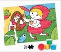 Puzzle vymaľovánky Červená čiapočka Colouring Activities Educa v kufríku 20 dielov - maľovanie prstami