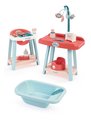 Opatrovateľská súprava pre bábiku Nursery 3v1 Écoiffier prebaľovací stolík jedálenská stolička a vanička s nočníkom 14 doplnkov od 18 mes