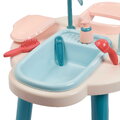 Opatrovateľský stolík s vaničkou pre bábiku Nursery Table Écoiffier s jedálenským kútikom 13 doplnkov od 18 mes