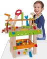 Drevená pracovná dielňa Work Bench Eichhorn s náradím 49 dielov
