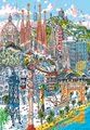 Puzzle Barcelona Citypuzzles Carlo Stanga Educa 200 dielov - ilustrator od 8 rokov
