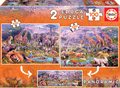 Puzzle panoramatické Divoké zvieratá Educa 2x100 dielov od 6 rokov