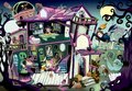 Puzzle Mysterious Ghost House Educa 100 dielov - svetielkujúce strašidlá pri lampe od 6 rokov
