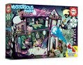 Puzzle Mysterious Ghost House Educa 100 dielov - svetielkujúce strašidlá pri lampe od 6 rokov