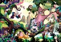 Puzzle Mysterious Magic Forest Educa 200 dielov - svetielkujúce zvieratká pri lampe od 6 rokov