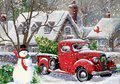 Puzzle Christmas houses Gina Jane Lee Educa 500 dielov a Fix lepidlo od 11 rokov