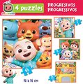 Puzzle Cocomelon Progressive 4v1 Educa 6-9-12-16 dielov od 4 rokov