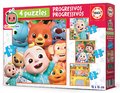 Puzzle Cocomelon Progressive 4v1 Educa 6-9-12-16 dielov od 4 rokov