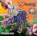 Puzzle dinosaurus Triceratops 3D Creature Educa dĺžka 43 cm 67 dielov od 6 rokov