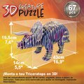 Puzzle dinosaurus Triceratops 3D Creature Educa dĺžka 43 cm 67 dielov od 6 rokov