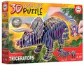 Puzzle dinosaurus Triceratops 3D Creature Educa dĺžka 43 cm 67 dielov od 6 rokov