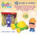 Skladačka Kiubis 3D Blocks & Stories The Little Donkey´s stable Educa 2 figúrky s traktorom a stajňou od 24 mes