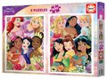 Puzzle Disney Princess Educa 2x500 dielov a Fix lepidlo