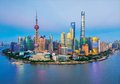 Puzzle Shanghai Skyline at Sunset Educa 1000 dielov a Fix lepidlo