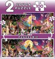 Puzzle panoramatické Fairy Triptych Educa 2×100 dielov