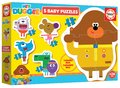 Puzzle pre najmenších Baby Puzzles Hey Duggee Educa 5-obrázkové od 24 mes