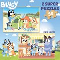 Drevené puzzle Bluey Educa 2x50 dielov