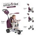 Trojkolka Voyage 4v1 smarTrike fialová Touch Steering s gumenými kolesami a tlmičom a držiakom na fľašu od 10 mes