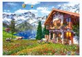 Puzzle Chalet in the Alps Educa 4000 dielov a Fix lepidlo