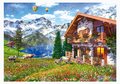 Puzzle Chalet in the Alps Educa 4000 dielov a Fix lepidlo