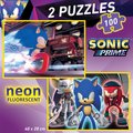 Puzzle Sonic Prime Educa 2x100 dielov svietiace od 6 rokov