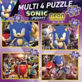 Puzzle Multi 4 Sonic Prime Educa 50-80-100-150 dielov svietiace od 5 rokov