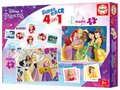 Superpack 4v1 Disney Princess Educa domino pexeso a puzzle s 25 a 50 dielikmi