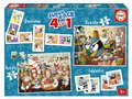 Superpack 4v1 Forest Tales by Kasandra Educa domino pexeso a puzzle s 25 a 50 dielikmi