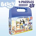 Puzzle Bluey Progressive Educa 12-16-20-25 dielov v kufríku