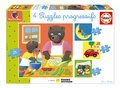 Puzzle Petit Ours Brun Progressive Educa 12-16-20-25 dielov