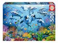 Puzzle Party Under The Sea Educa 500 dielov a Fix lepidlo