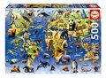 Puzzle One Hundred Endangered Species Educa 500 dielov a Fix lepidlo