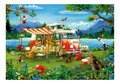 Puzzle Camping Holiday Educa 1000 dielov a Fix lepidlo