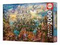 Puzzle Dream Town Educa 2000 dielov a Fix lepidlo