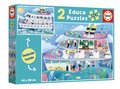 Puzzle Loď Inside&Outside Vessel Educa 2x100 dielov od 6 rokov