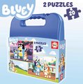 Puzzle v kufríku Bluey Case Educa 2x20 dielov