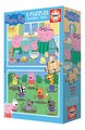 Drevené puzzle Peppa Pig Educa 2x25 dielov